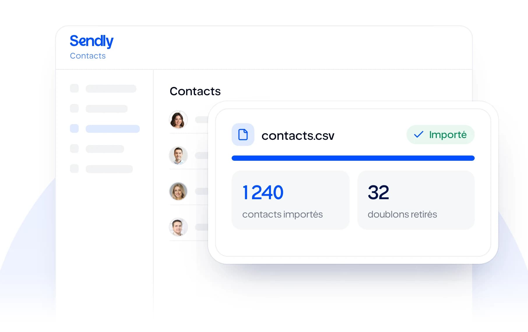 Importez vos contacts